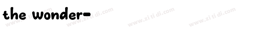 the wonder字体转换